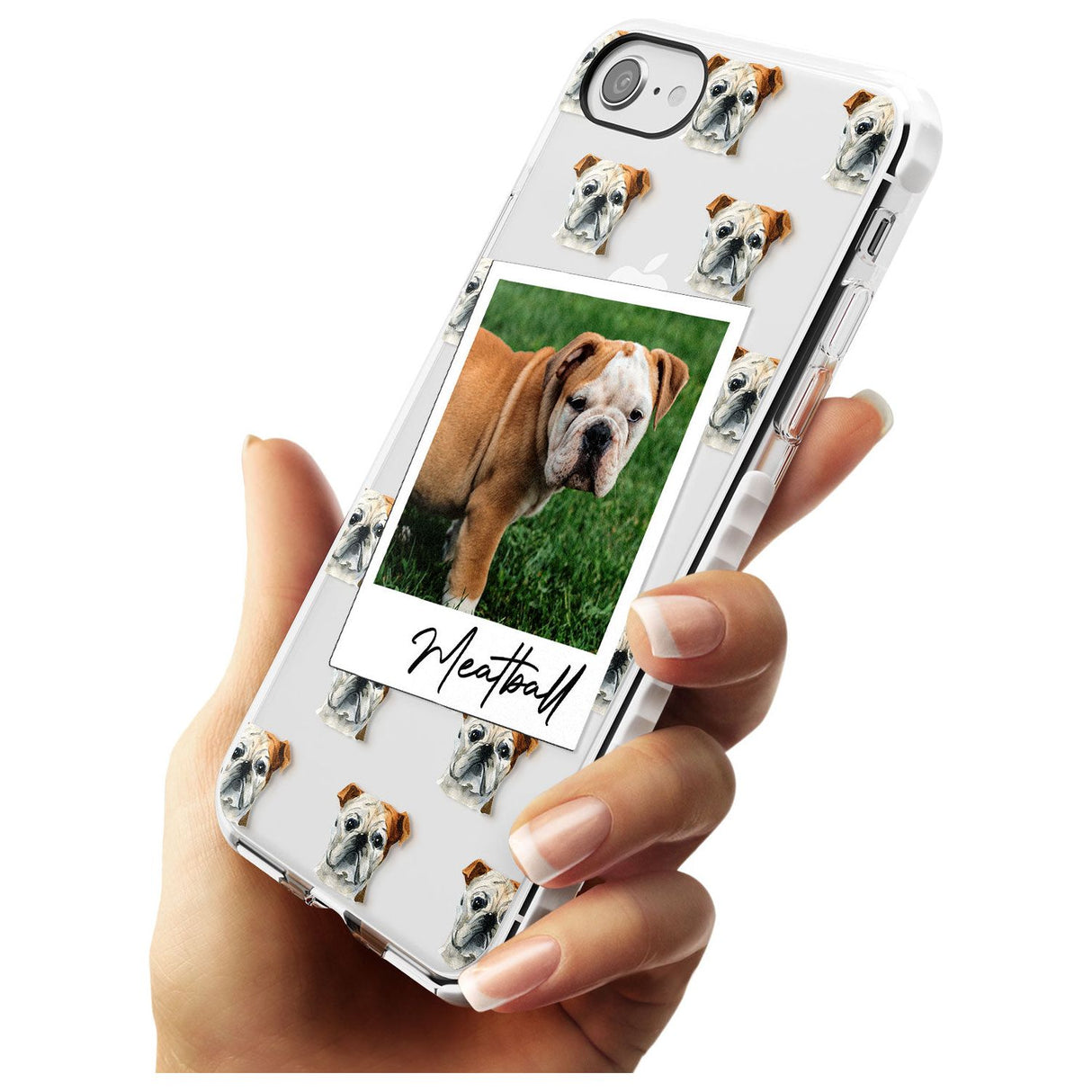 English Bulldog - Custom Dog Photo Slim TPU Phone Case for iPhone SE 8 7 Plus