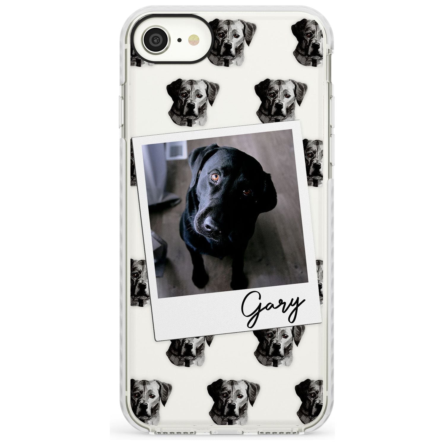 Labrador, Black - Custom Dog Photo Slim TPU Phone Case for iPhone SE 8 7 Plus