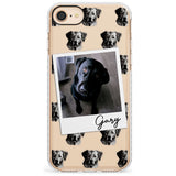 Labrador, Black - Custom Dog Photo Slim TPU Phone Case for iPhone SE 8 7 Plus