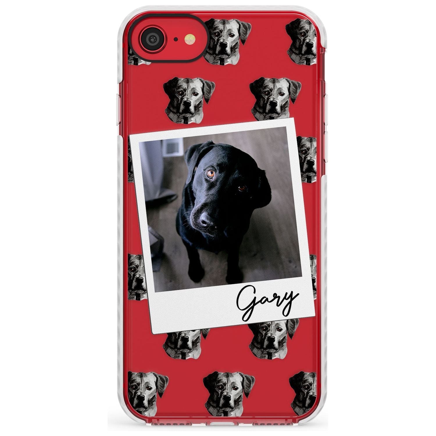 Labrador, Black - Custom Dog Photo Slim TPU Phone Case for iPhone SE 8 7 Plus