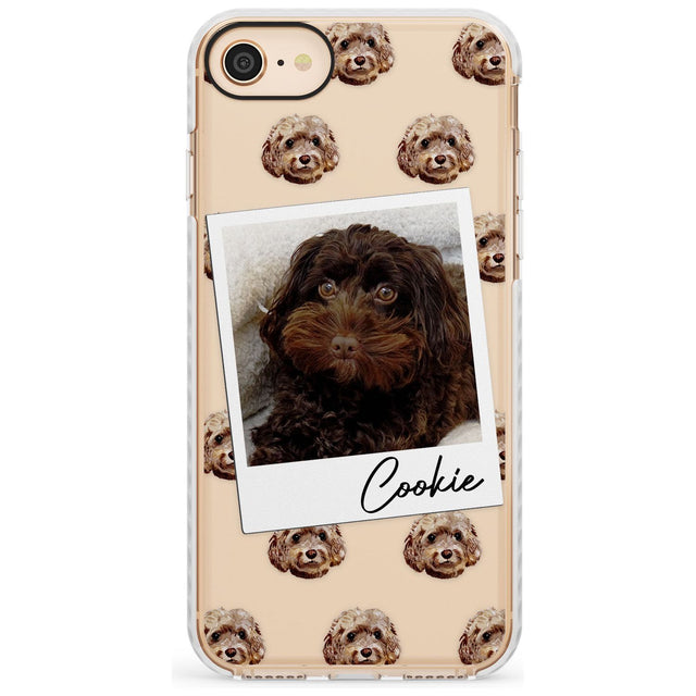 Cockapoo, Brown - Custom Dog Photo Slim TPU Phone Case for iPhone SE 8 7 Plus