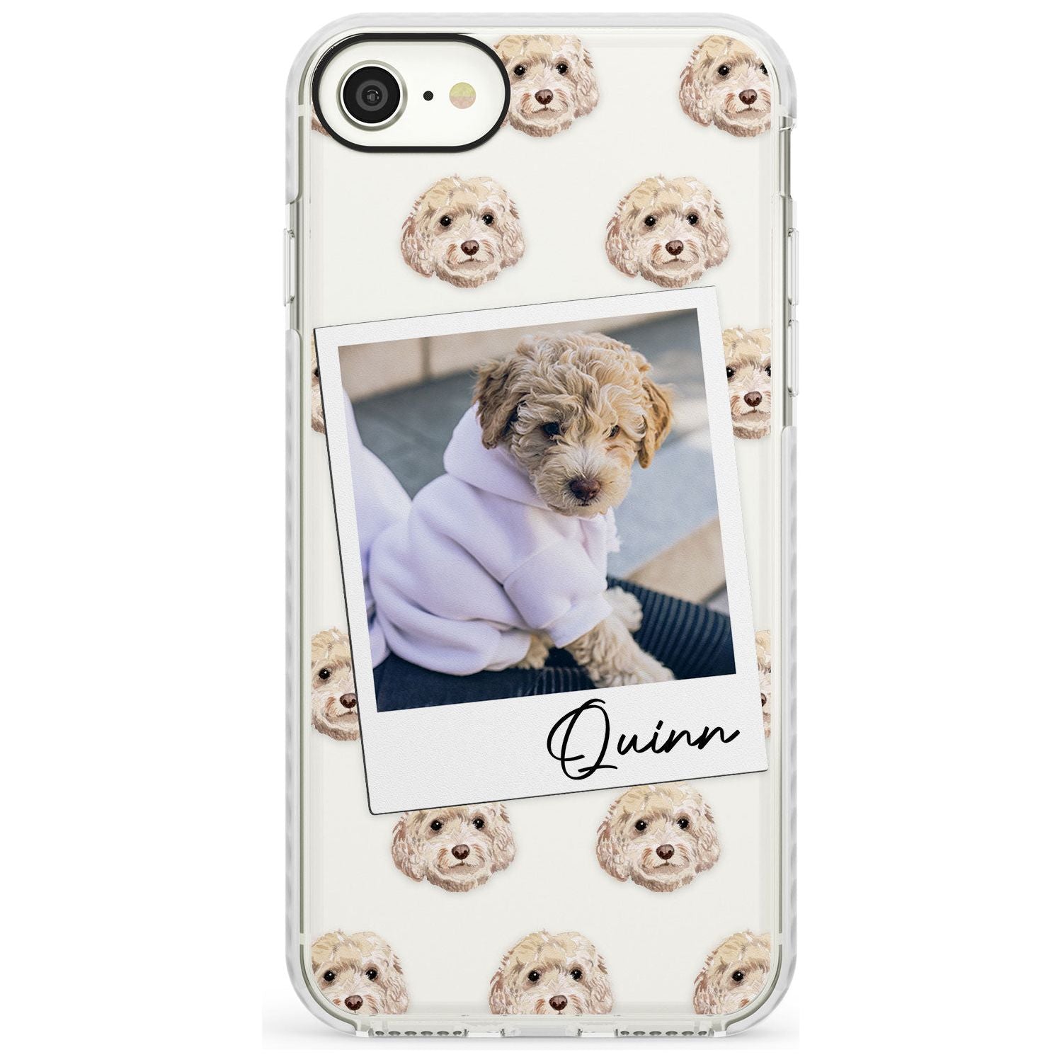 Cockapoo, Cream - Custom Dog Photo Slim TPU Phone Case for iPhone SE 8 7 Plus