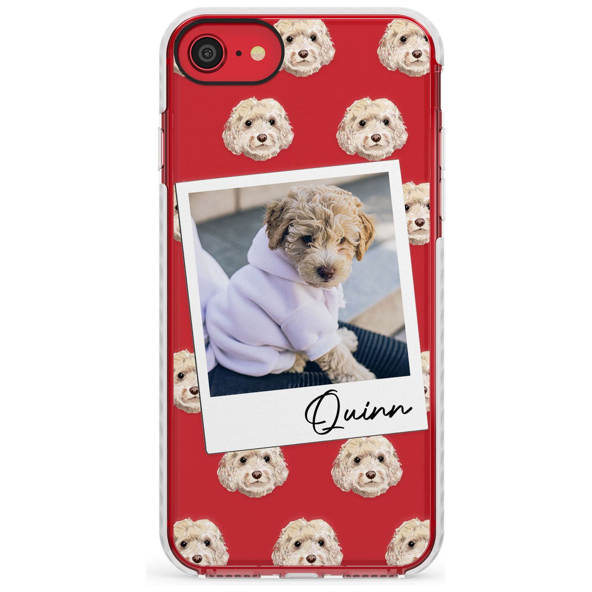 Cockapoo, Cream - Custom Dog Photo Slim TPU Phone Case for iPhone SE 8 7 Plus