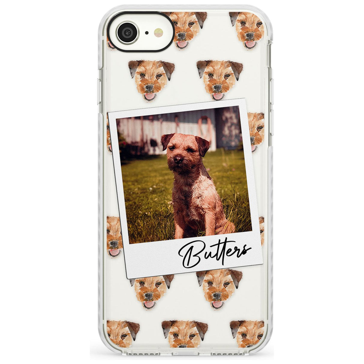 Border Terrier - Custom Dog Photo Slim TPU Phone Case for iPhone SE 8 7 Plus