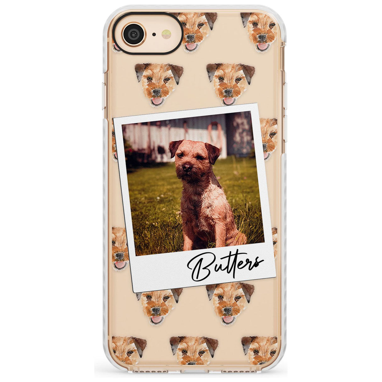 Border Terrier - Custom Dog Photo Slim TPU Phone Case for iPhone SE 8 7 Plus