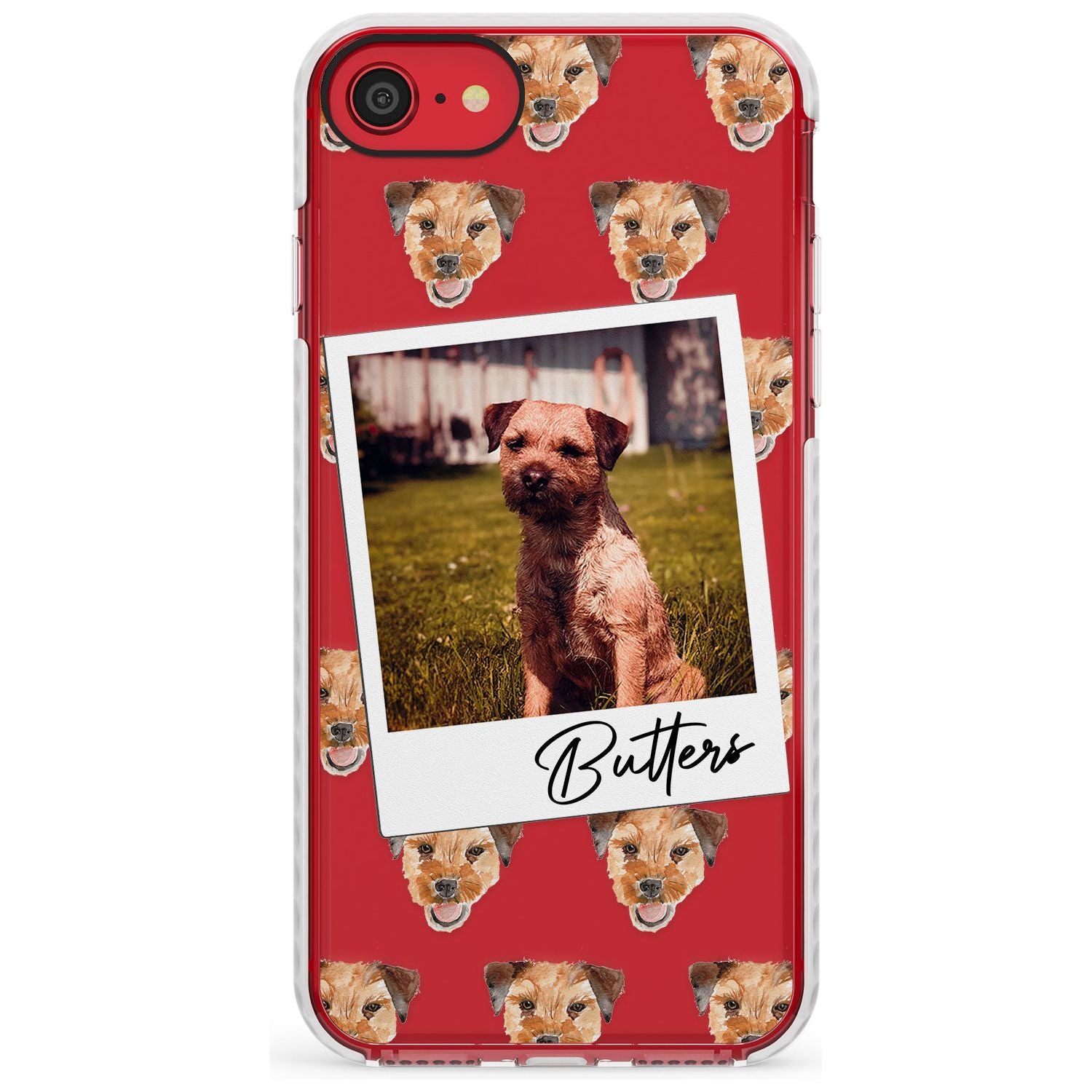 Border Terrier - Custom Dog Photo Slim TPU Phone Case for iPhone SE 8 7 Plus