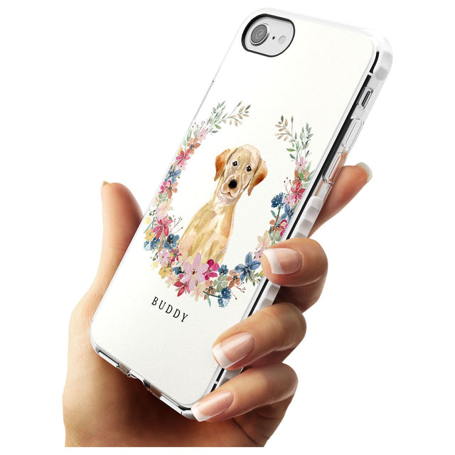 Yellow Labrador Retriever Dog Portrait Impact Phone Case for iPhone SE 8 7 Plus