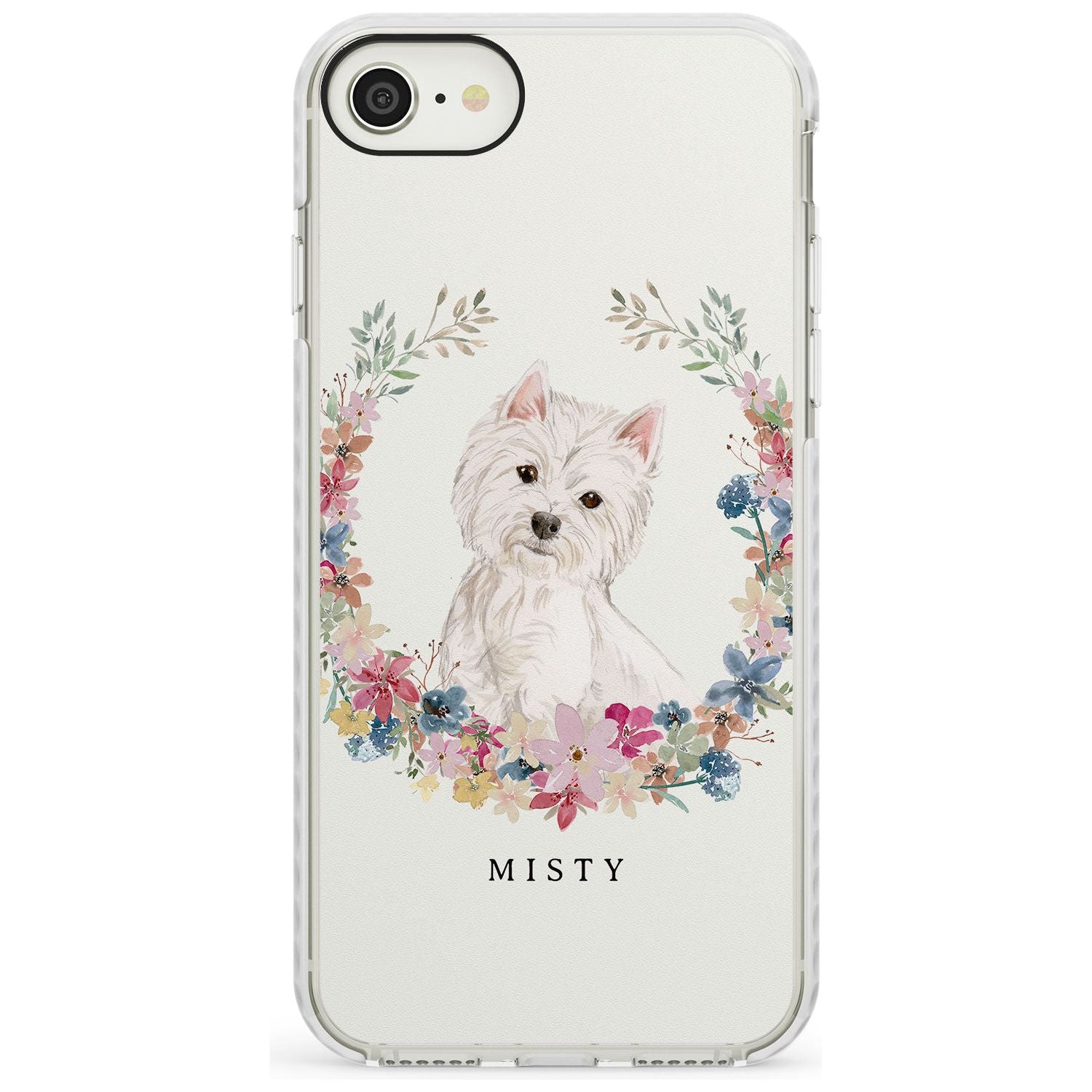 Westie Watercolour Dog Portrait Impact Phone Case for iPhone SE 8 7 Plus