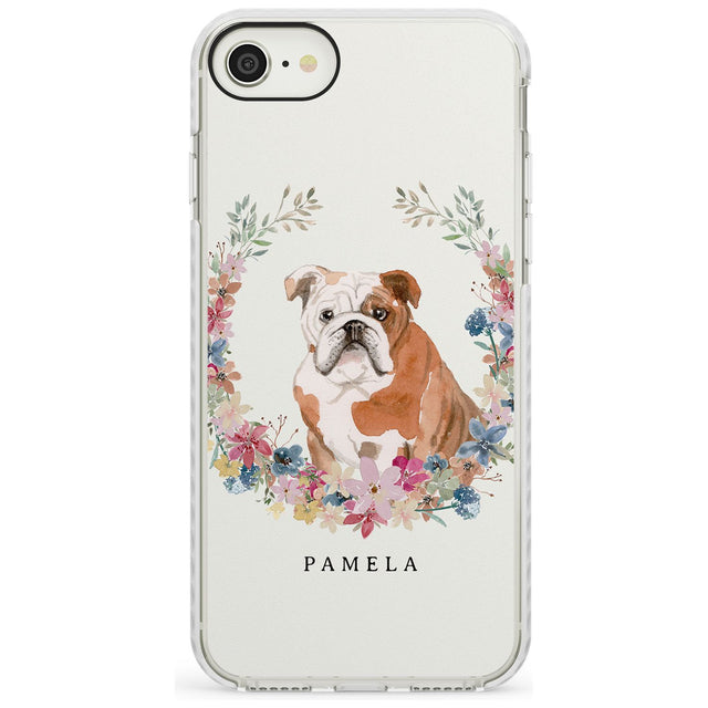 English Bulldog - Watercolour Dog Portrait Impact Phone Case for iPhone SE 8 7 Plus