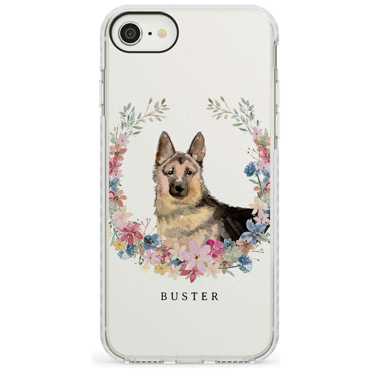 German Shepherd - Watercolour Dog Portrait Impact Phone Case for iPhone SE 8 7 Plus