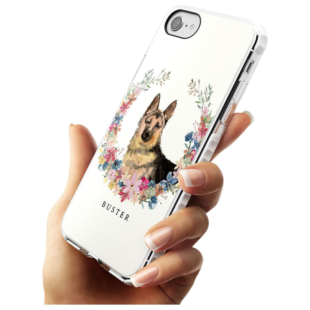 German Shepherd - Watercolour Dog Portrait Impact Phone Case for iPhone SE 8 7 Plus