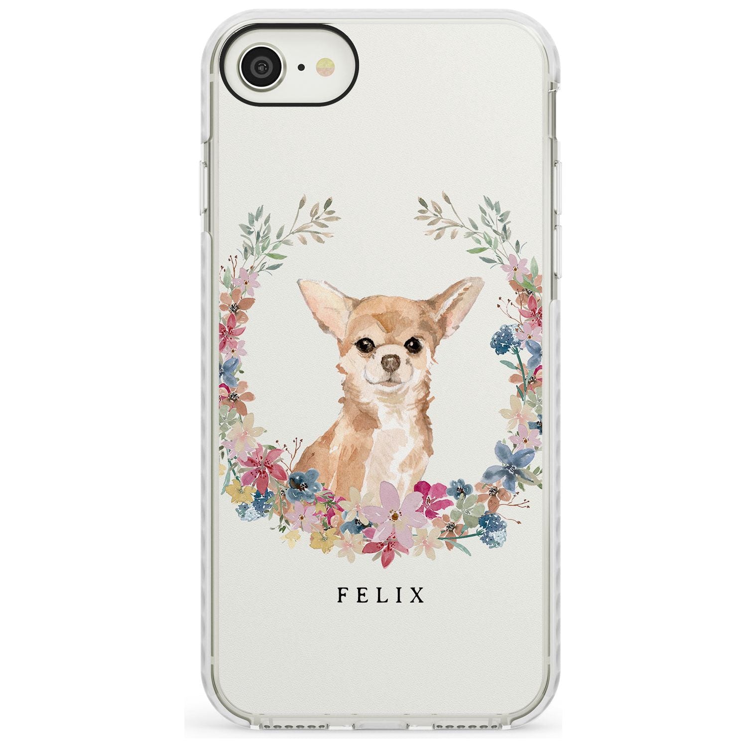 Chihuahua - Watercolour Dog Portrait Impact Phone Case for iPhone SE 8 7 Plus