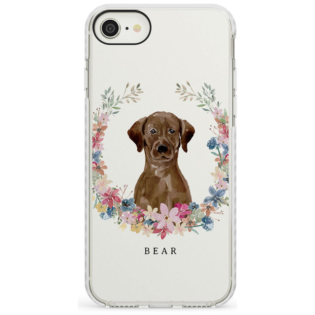 Chocolate Lab - Watercolour Dog Portrait Impact Phone Case for iPhone SE 8 7 Plus