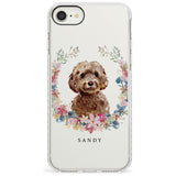 Brown Cockapoo - Watercolour Dog Portrait Impact Phone Case for iPhone SE 8 7 Plus