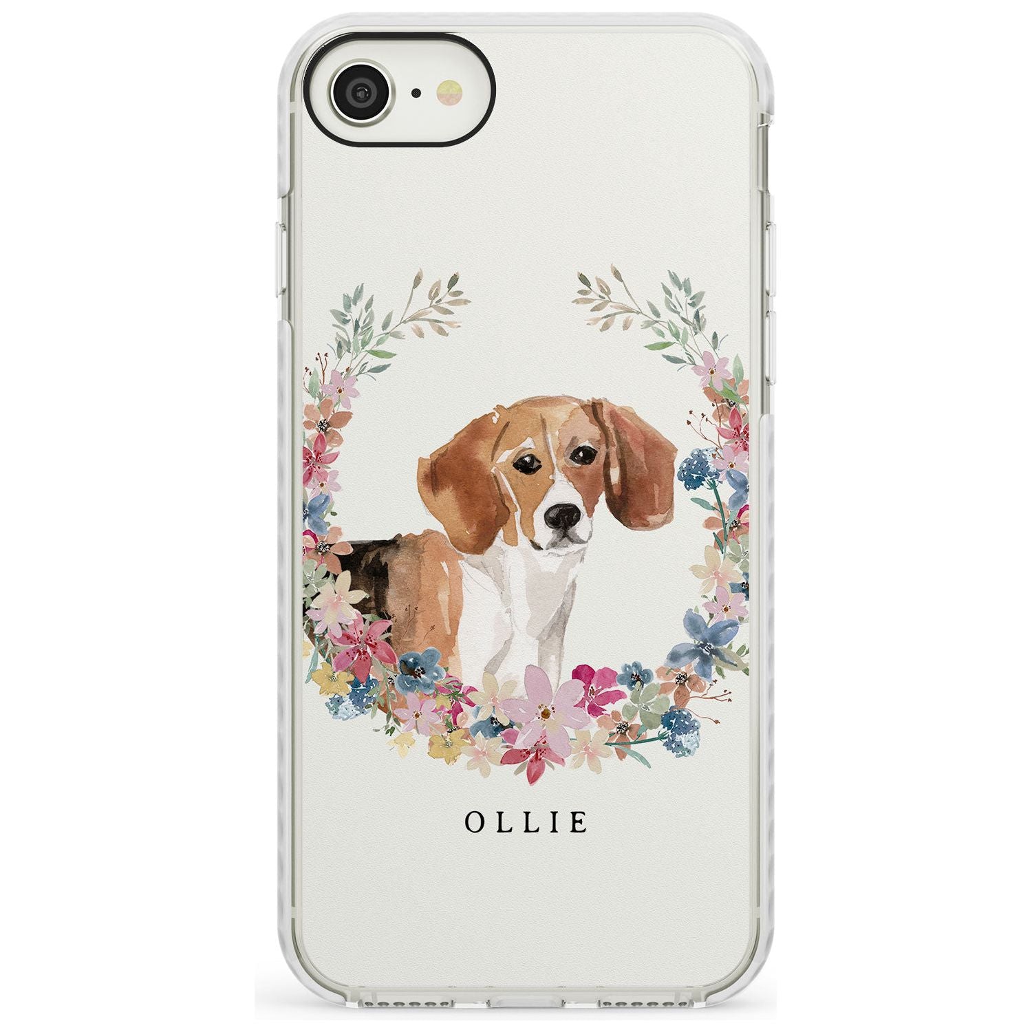 Beagle - Watercolour Dog Portrait Impact Phone Case for iPhone SE 8 7 Plus