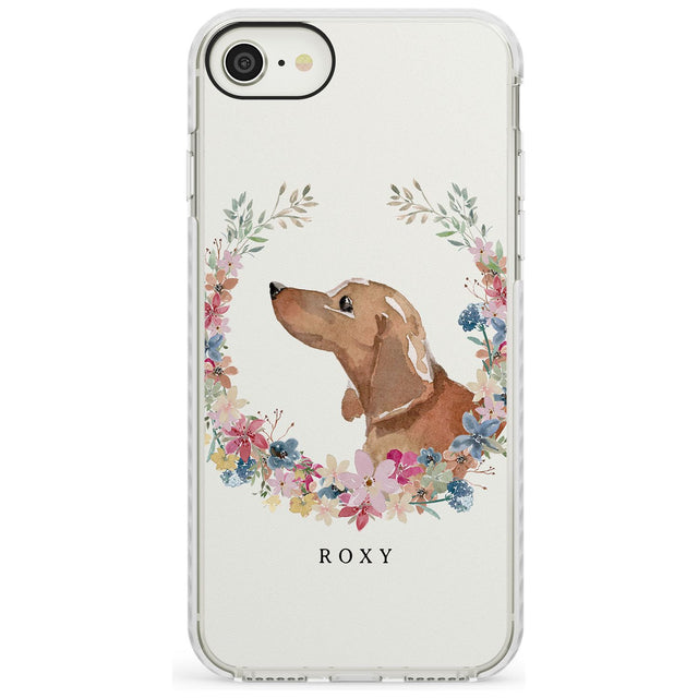 Tan Dachshund - Watercolour Dog Portrait Impact Phone Case for iPhone SE 8 7 Plus