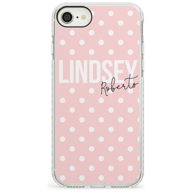 Custom Pink Polka iPhone Case  Impact Case Custom Phone Case - Case Warehouse