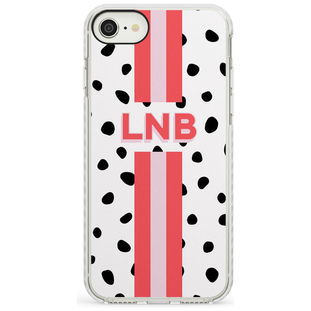 Custom Polka & Pink Stripe iPhone Case  Impact Case Custom Phone Case - Case Warehouse