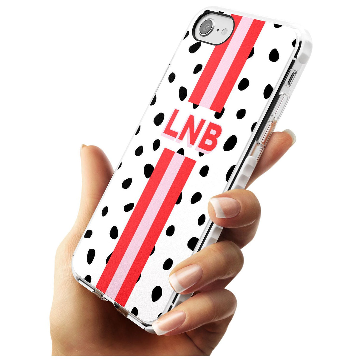 Custom Polka & Pink Stripe iPhone Case   Custom Phone Case - Case Warehouse