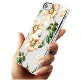 Custom Clear Vintage Floral Cream Anemones Impact Phone Case for iPhone SE 8 7 Plus