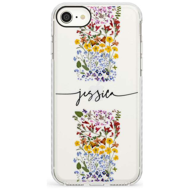 Custom Wildflower Stripe Slim TPU Phone Case for iPhone SE 8 7 Plus