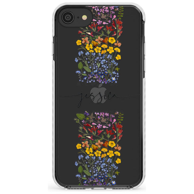 Custom Wildflower Stripe Slim TPU Phone Case for iPhone SE 8 7 Plus