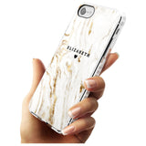 White & Gold Swirl Marble iPhone Case   Custom Phone Case - Case Warehouse