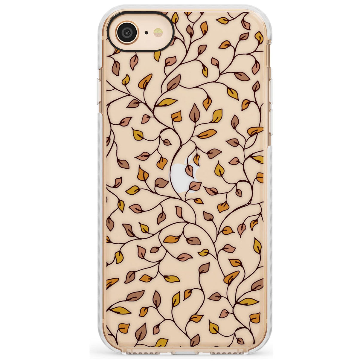 Personalised Autumn Leaves Pattern Impact Phone Case for iPhone SE 8 7 Plus