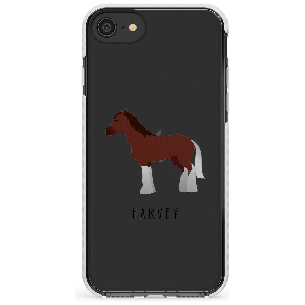 Personalised Brown Horse Impact Phone Case for iPhone SE 8 7 Plus