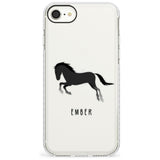 Personalised Black Horse Impact Phone Case for iPhone SE 8 7 Plus