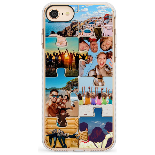 Personalised Jigsaw Photo Grid Impact Phone Case for iPhone SE 8 7 Plus