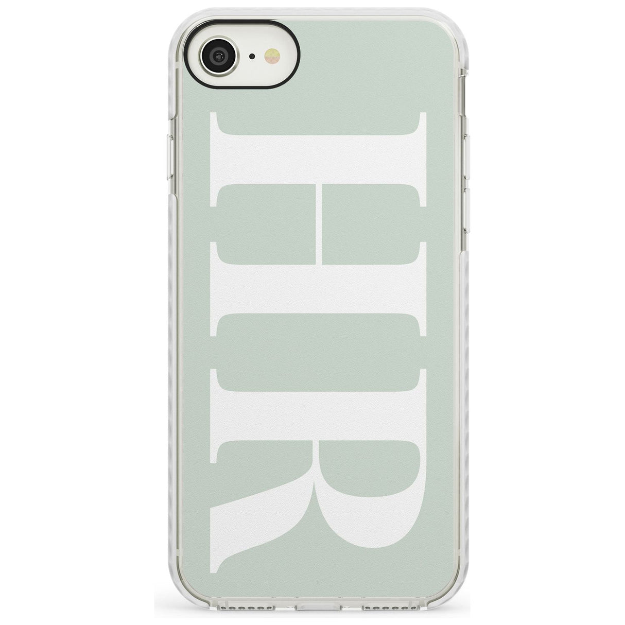 White & Seafoam Green Personalised iPhone Case  Impact Case Custom Phone Case - Case Warehouse