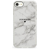 Personalised Light Grey Classic Marble Slim TPU Phone Case for iPhone SE 8 7 Plus