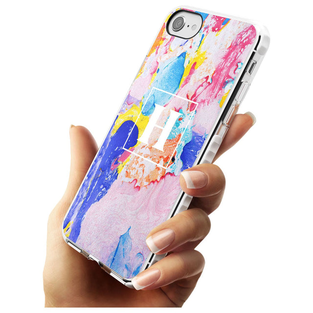 Mixed Pastels Custom Marbled Paper Impact Phone Case for iPhone SE 8 7 Plus