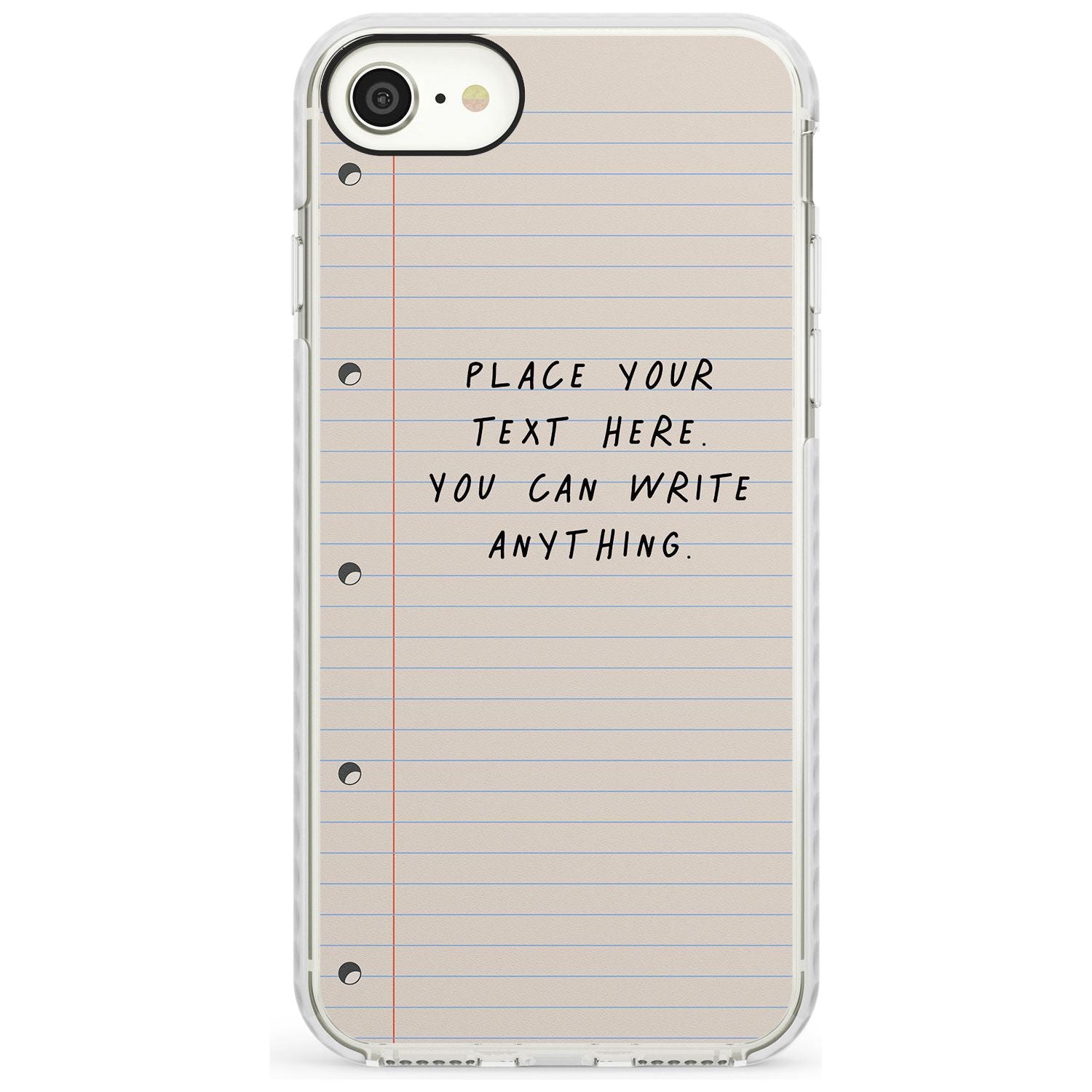 Custom School Paper Slim TPU Phone Case for iPhone SE 8 7 Plus