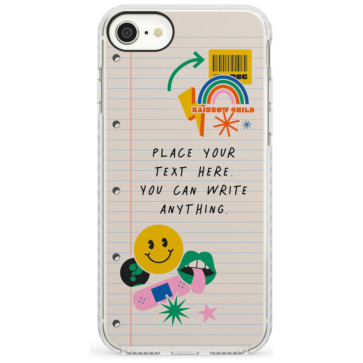 Custom Nostalgia Sticker Mix #1 Slim TPU Phone Case for iPhone SE 8 7 Plus