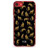 Personalised Cheetah Pattern: Black Slim TPU Phone Case for iPhone SE 8 7 Plus