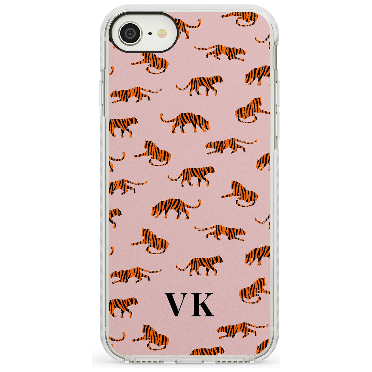 Safari Tiger Pattern on Pink iPhone Case  Impact Case Custom Phone Case - Case Warehouse