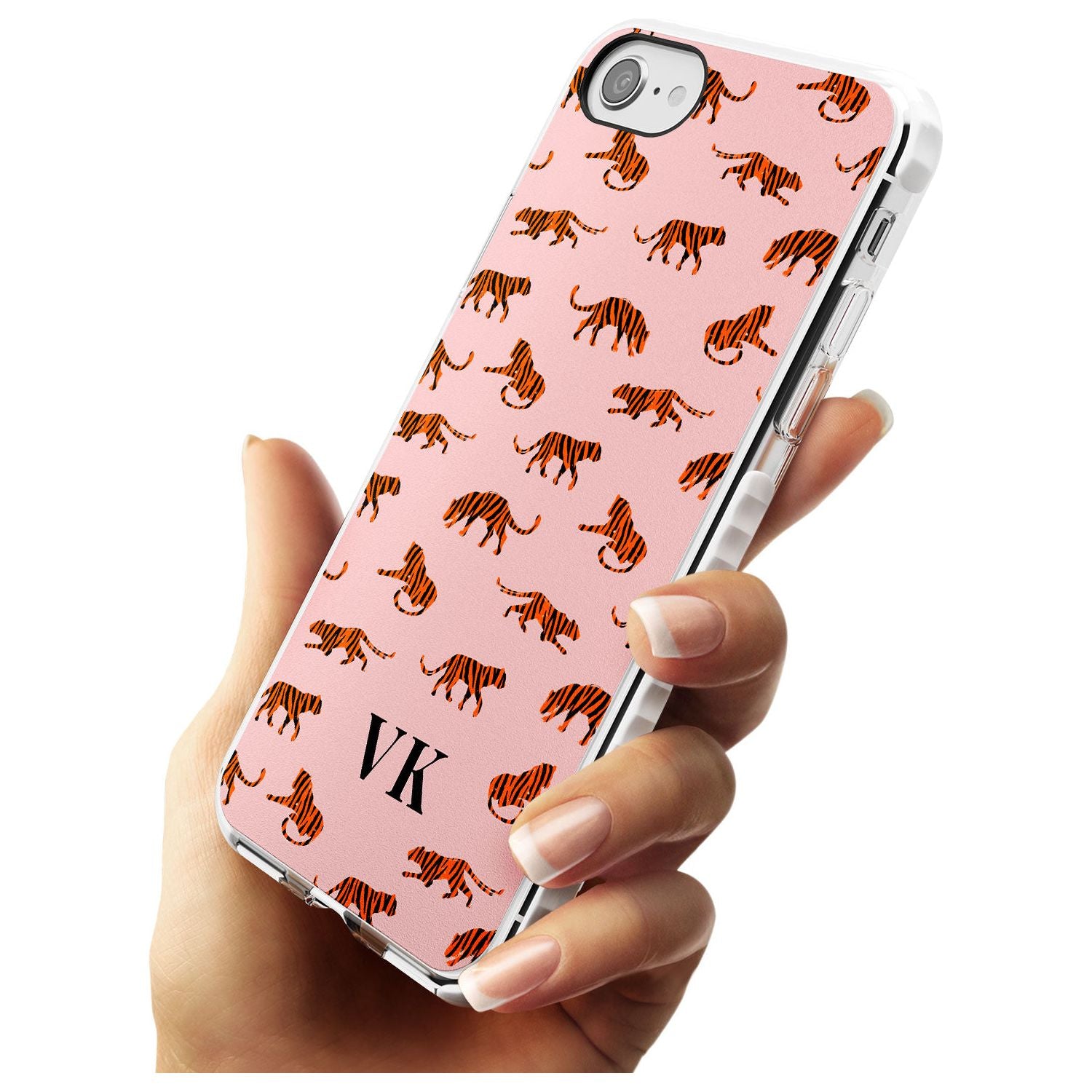 Safari Tiger Pattern on Pink iPhone Case   Custom Phone Case - Case Warehouse