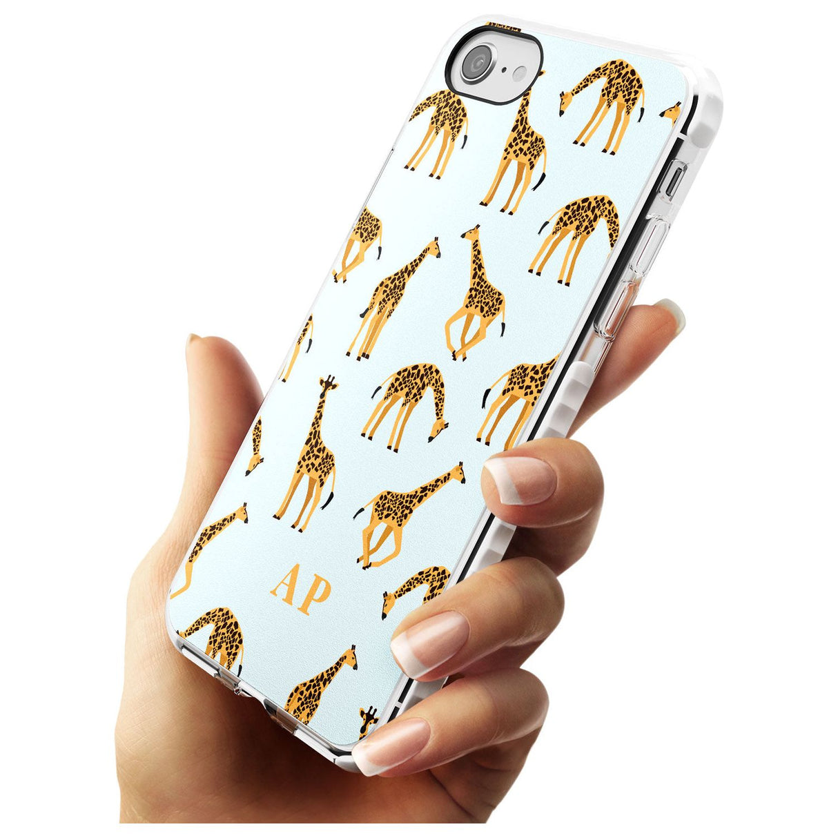 Safari Giraffe Pattern on Blue iPhone Case   Custom Phone Case - Case Warehouse