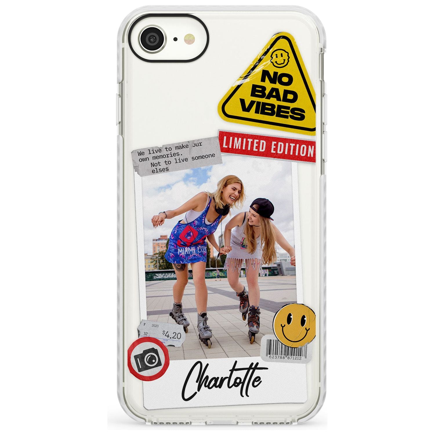 Personalised Snake Instant Photo Phone Case for iPhone SE