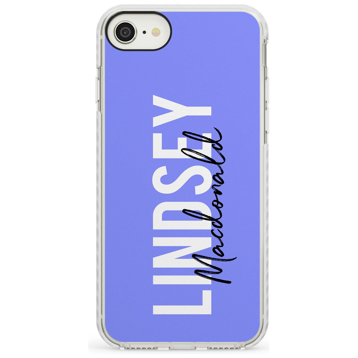 Bold Custom Name: Purple Impact Phone Case for iPhone SE 8 7 Plus