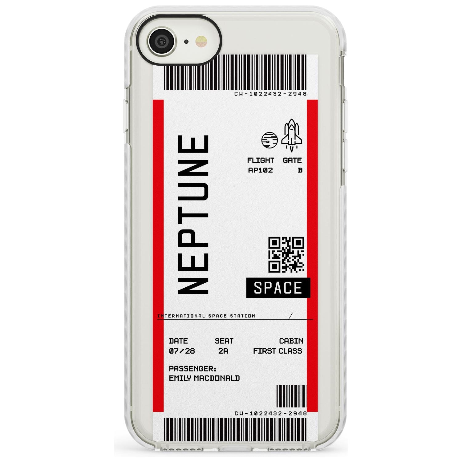 Neptune Space Travel Ticket iPhone Case  Impact Case Custom Phone Case - Case Warehouse