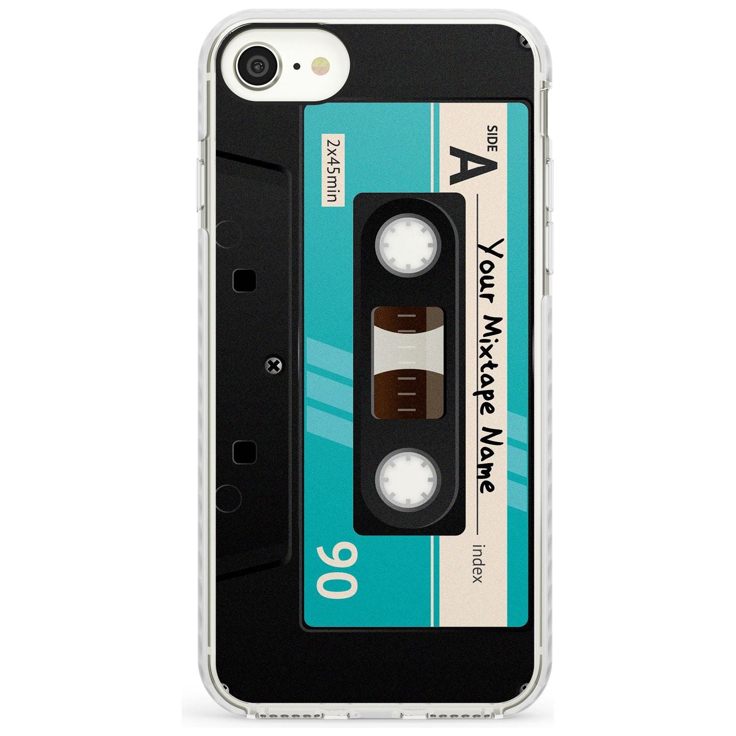 Dark Cassette Slim TPU Phone Case for iPhone SE 8 7 Plus