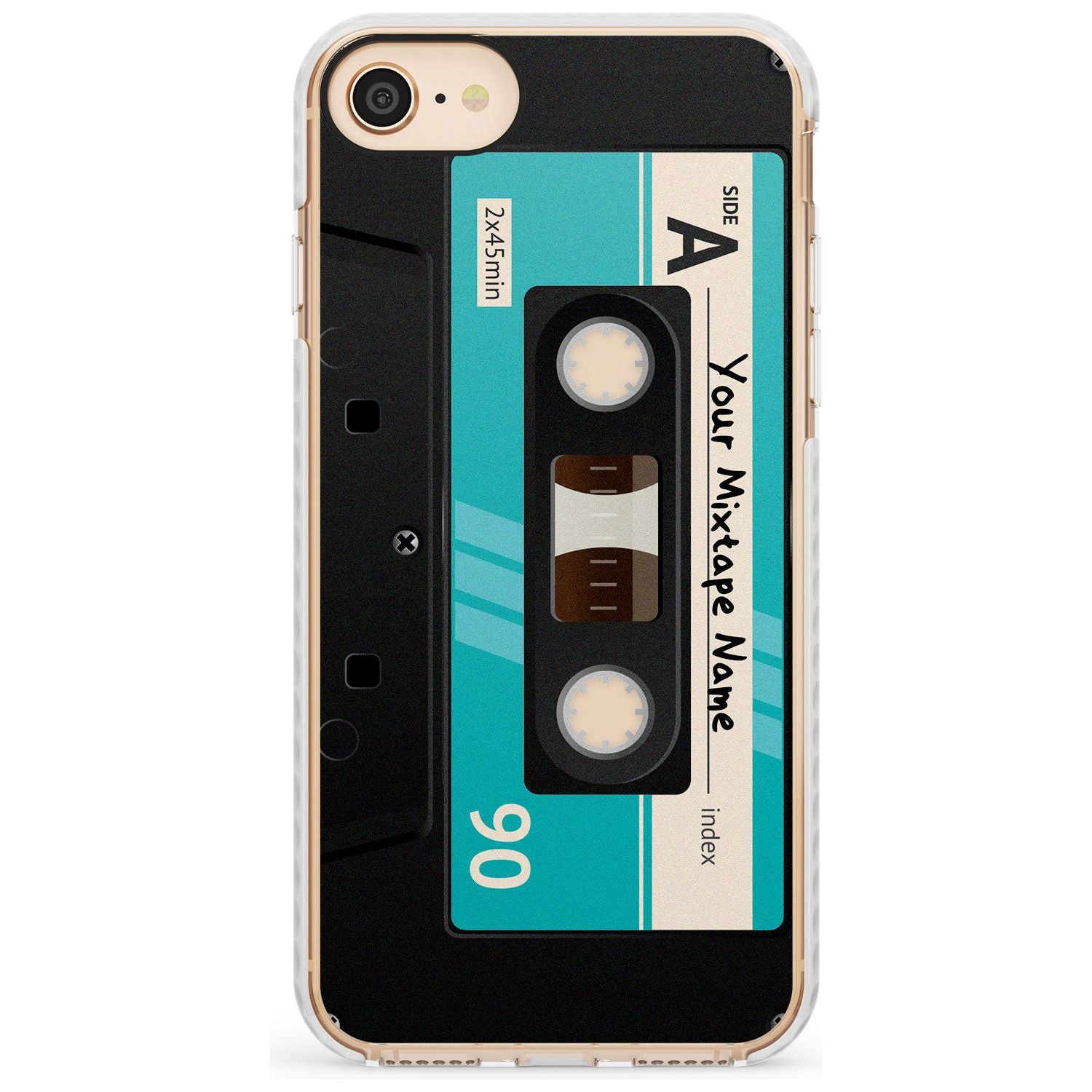 Dark Cassette Slim TPU Phone Case for iPhone SE 8 7 Plus