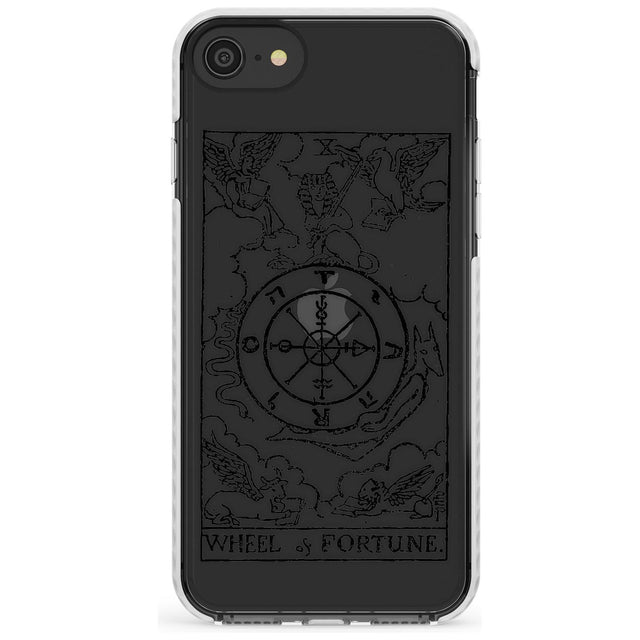 Wheel of Fortune Tarot Card - Transparent Slim TPU Phone Case for iPhone SE 8 7 Plus