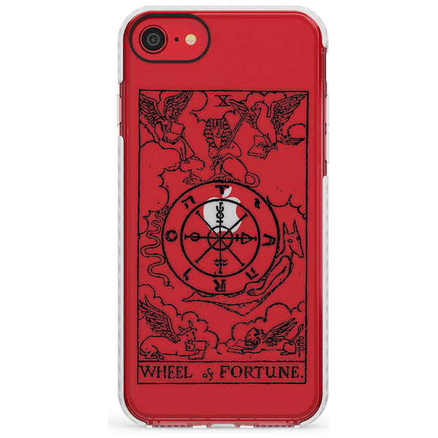 Wheel of Fortune Tarot Card - Transparent Slim TPU Phone Case for iPhone SE 8 7 Plus