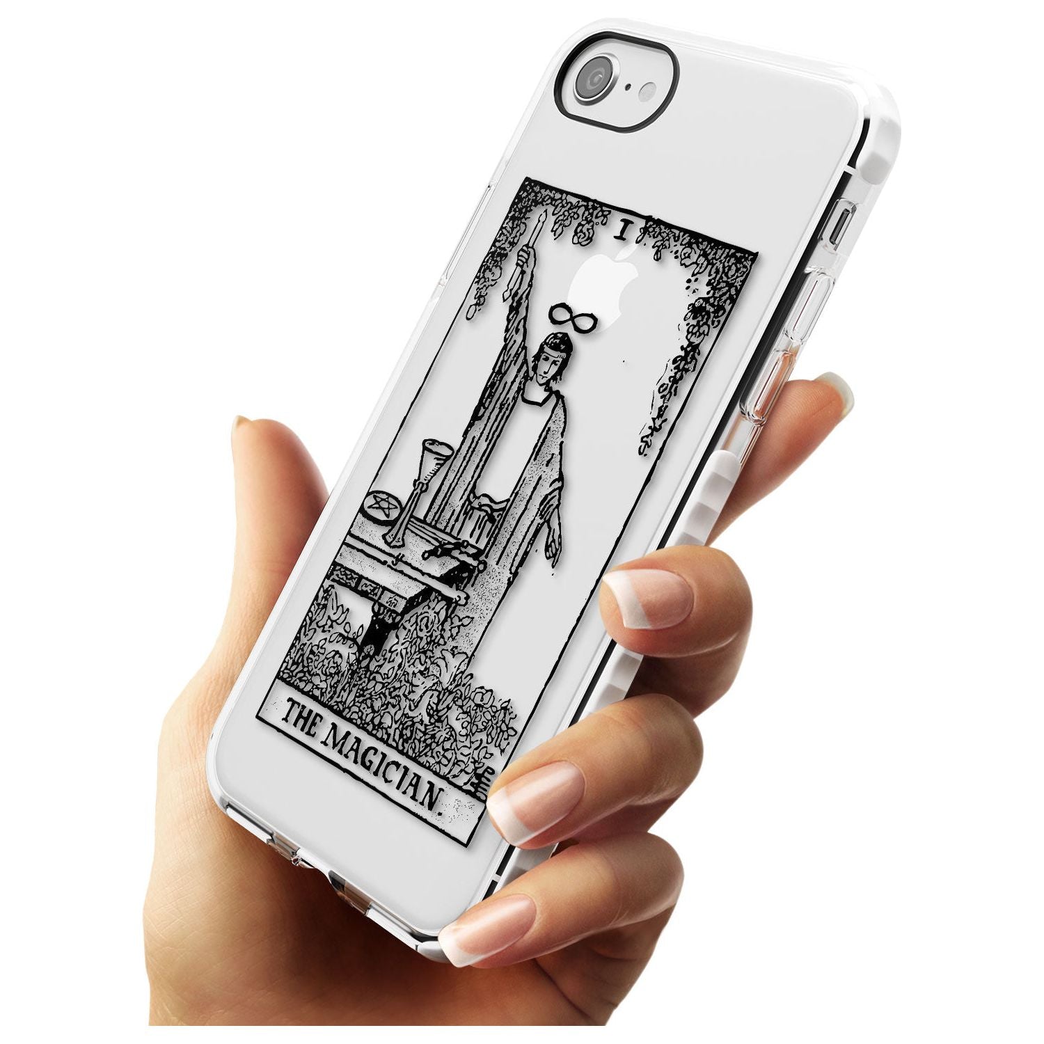 The Magician Tarot Card - Transparent Slim TPU Phone Case for iPhone SE 8 7 Plus