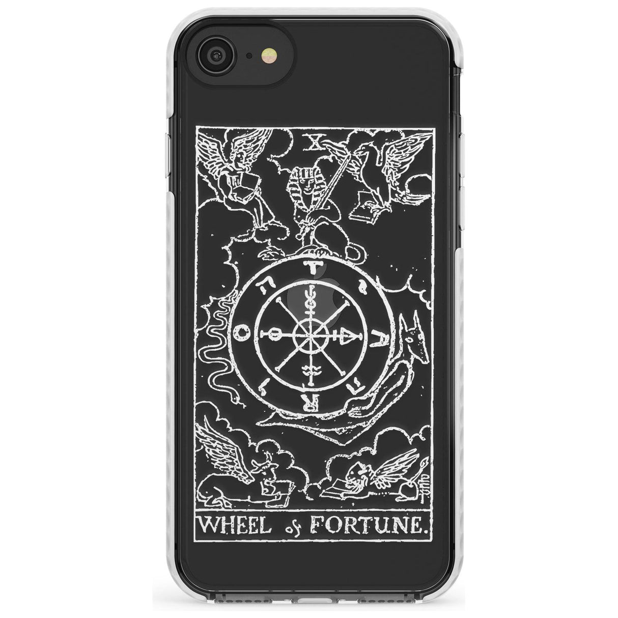 Wheel of Fortune Tarot Card - White Transparent Slim TPU Phone Case for iPhone SE 8 7 Plus