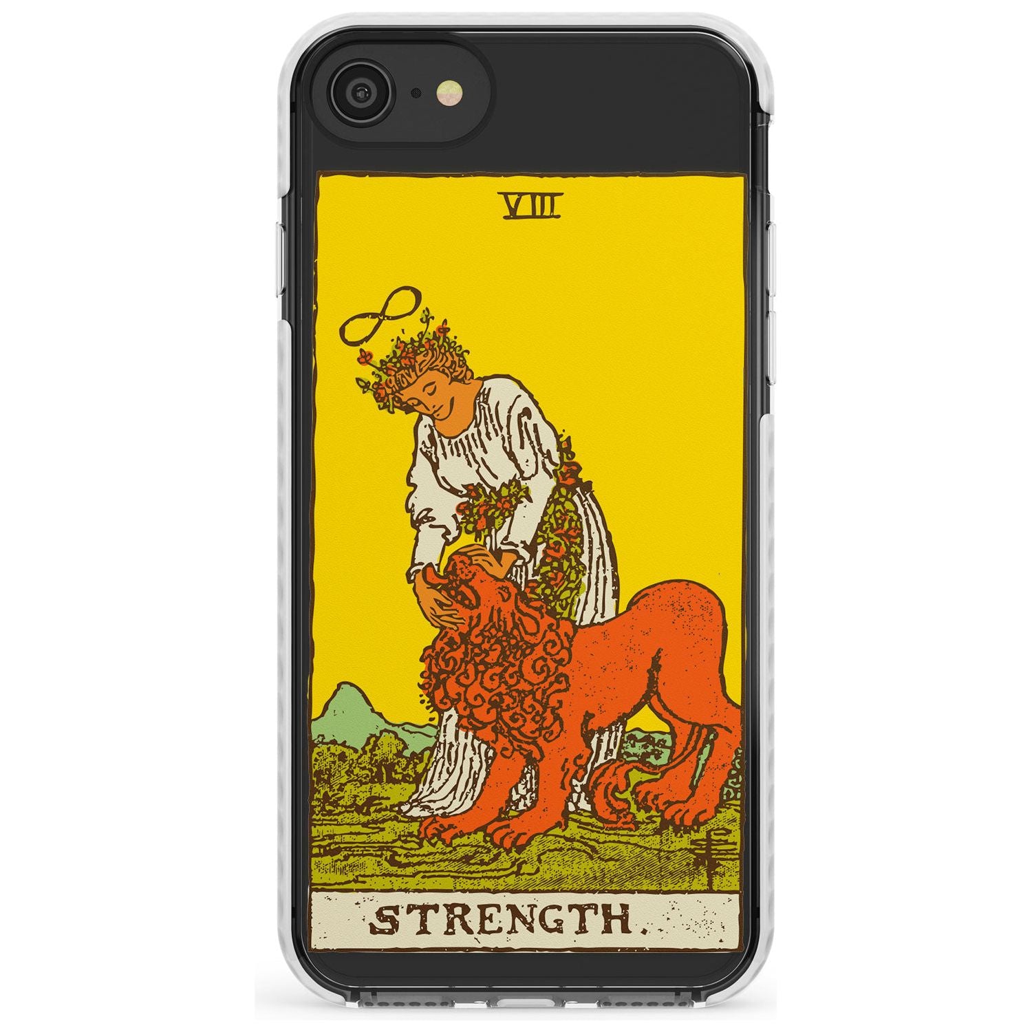 Strength Tarot Card - Colour Slim TPU Phone Case for iPhone SE 8 7 Plus